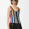 Camiseta sin mangas de mezcla de viscosa elástica Camiseta sin mangas de mezcla de viscosa elástica
