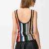 Camiseta sin mangas de mezcla de viscosa elástica Camiseta sin mangas de mezcla de viscosa elástica