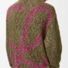 Cardigan con cremallera de algodón, lino y lana Cardigan con cremallera de algodón, lino y lana