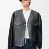 Cardigan de piel de cordero napa