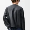 Cardigan de piel de cordero napa
