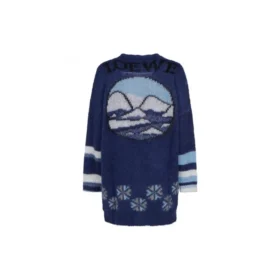 Cardigan grande multicolor de la colección SS21, azul marino, S359330Xbr-5095