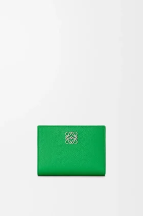 Cartera compacta Anagram de piel de ternera graneada