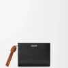 Cartera compacta con el nodo de Loewe en piel de becerro napa brillante Cartera compacta con el nodo de Loewe en piel de becerro napa brillante