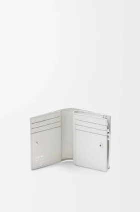 Cartera compacta de piel de becerro napa