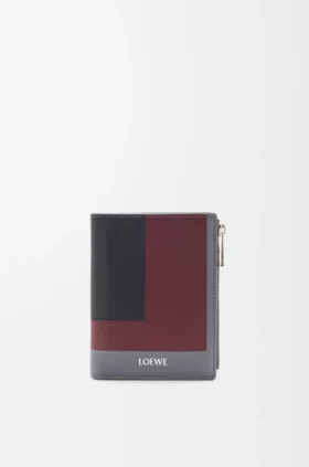 Cartera compacta y delgada de piel de becerro napa