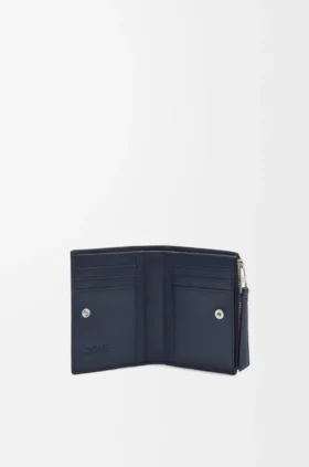 Cartera compacta y delgada Puzzle en piel de becerro clásica