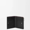 Cartera compacta y delgada Switch en piel de becerro granulada flexible y gamuza Cartera compacta y delgada Switch en piel de becerro granulada flexible y gamuza