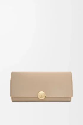 Cartera Continental Pebble en piel de becerro napa brillante