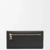 Cartera Continental Pebble en piel de becerro napa brillante Cartera Continental Pebble en piel de becerro napa brillante