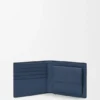 Cartera doble con compartimento para monedas en piel de becerro satinada Cartera doble con compartimento para monedas en piel de becerro satinada