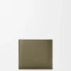 Cartera doble con compartimento para monedas en piel de becerro satinada Cartera doble con compartimento para monedas en piel de becerro satinada