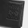 Cartera doble con compartimento para monedas en piel de becerro satinada Cartera doble con compartimento para monedas en piel de becerro satinada