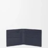 Cartera doble en piel de becerro clásica texturizada Cartera doble en piel de becerro clásica texturizada