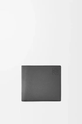 Cartera doble en piel de becerro de grano suave