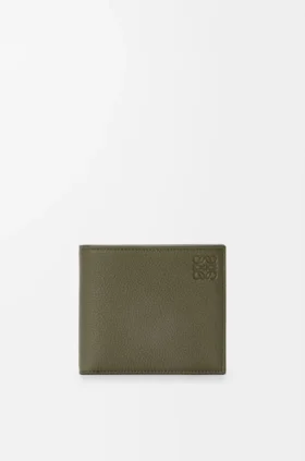 Cartera doble en piel de becerro de grano suave
