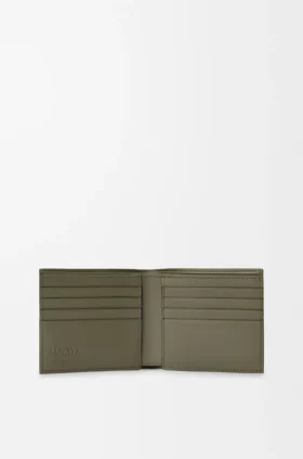 Cartera doble en piel de becerro de grano suave