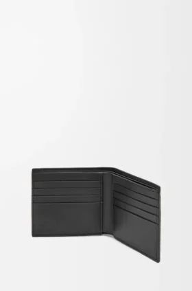 Cartera doble en piel de becerro de grano suave