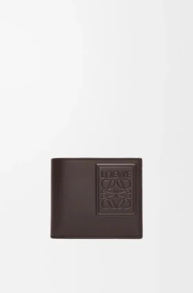 Cartera doble en piel de becerro satinada