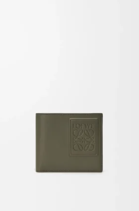Cartera doble en piel de becerro satinada