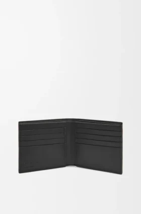 Cartera doble en piel de becerro satinada