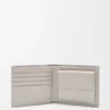 Cartera doble para monedas en piel de becerro clásica texturizada