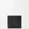Cartera doble para monedas Puzzle en piel de becerro granulada y flexible