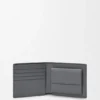Cartera doble para monedas Puzzle en piel de becerro granulada y flexible