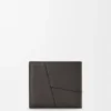 Cartera doble para monedas Puzzle en piel de becerro granulada y flexible
