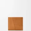Cartera doble para monedas Puzzle en piel de becerro granulada y flexible