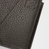 Cartera doble para monedas Puzzle en piel de becerro granulada y flexible