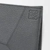 Cartera doble para monedas Puzzle en piel de becerro granulada y flexible