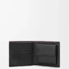 Cartera doble para monedas Switch en piel de becerro granulada flexible y gamuza