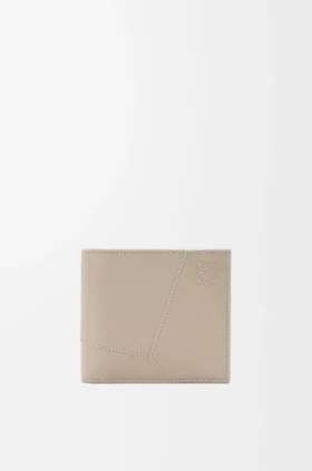 Cartera doble «Puzzle» en piel de becerro clásica