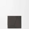 Cartera doble «Puzzle» en piel de becerro granulada y flexible