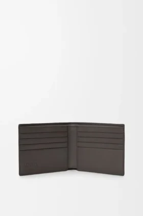 Cartera doble «Puzzle» en piel de becerro granulada y flexible