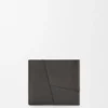 Cartera doble «Puzzle» en piel de becerro granulada y flexible