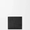 Cartera doble «Puzzle» en piel de becerro granulada y flexible
