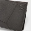 Cartera doble «Puzzle» en piel de becerro granulada y flexible