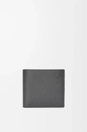Cartera para monedas de dos pliegues en piel de becerro de grano suave