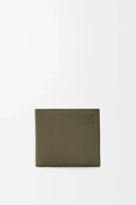 Cartera para monedas de dos pliegues en piel de becerro de grano suave