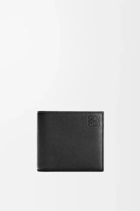 Cartera para monedas de dos pliegues en piel de becerro de grano suave