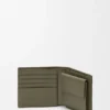 Cartera para monedas de dos pliegues en piel de becerro de grano suave