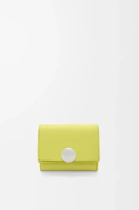 Cartera triple «Pebble» en piel de becerro napa brillante
