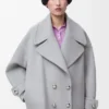 Casaco tipo «peacoat» de lana con diseño «Pebble» Casaco tipo «peacoat» de lana con diseño «Pebble»