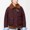 Chaqueta acolchada de mezcla de piel de oveja y algodón