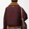 Chaqueta acolchada de mezcla de piel de oveja y algodón