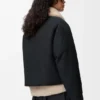 Chaqueta acolchada de mezcla de piel de oveja y algodón