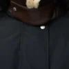 Chaqueta acolchada de mezcla de piel de oveja y algodón