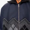 Chaqueta bomber de mezcla de nylon y lana Chaqueta bomber de mezcla de nylon y lana